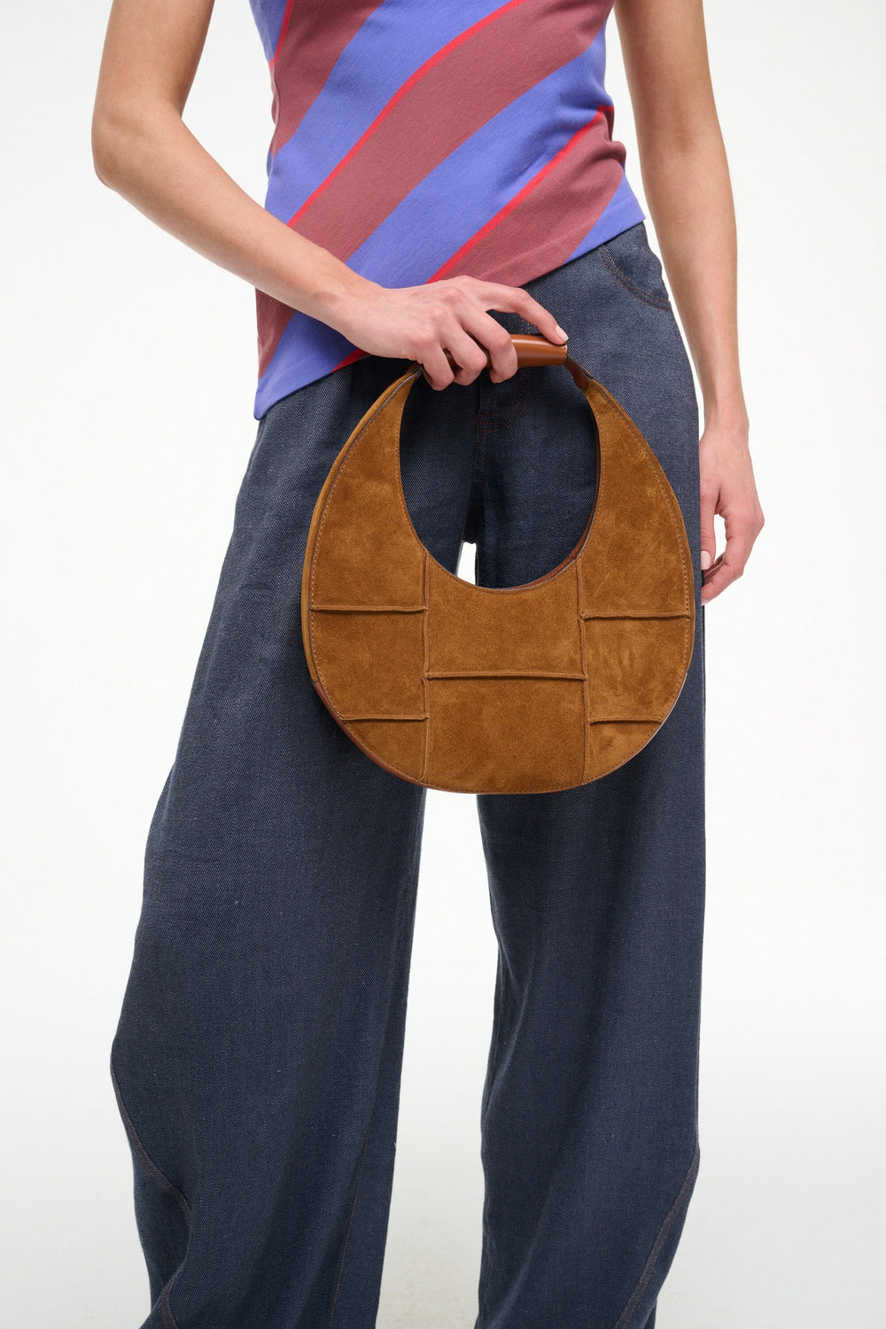 MOON TOTE BAG TAN SUEDE