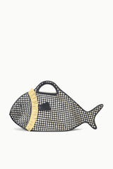 CLEO FISH BASKET TOTE BLACK/NATURAL