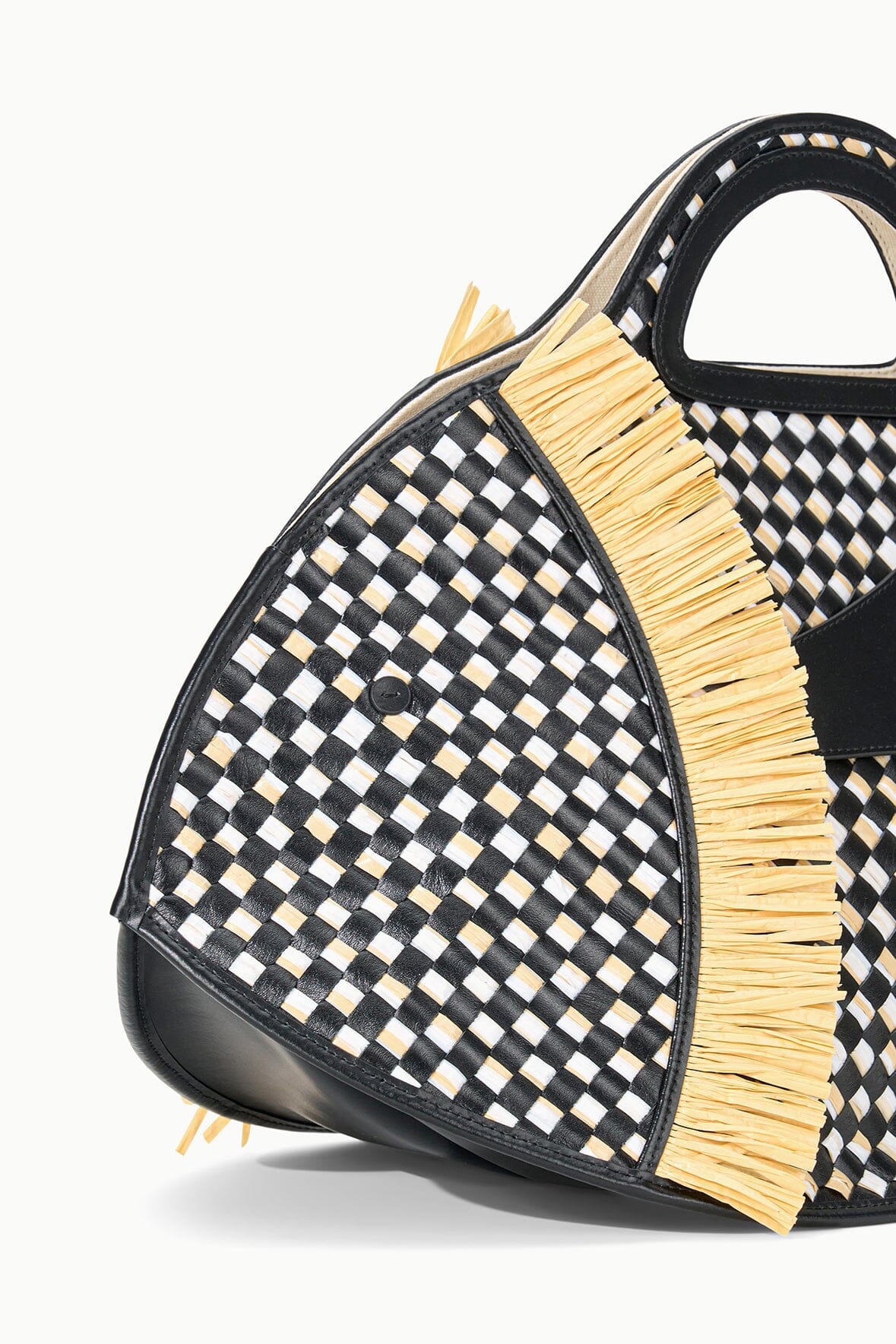 CLEO FISH BASKET TOTE BLACK/NATURAL
