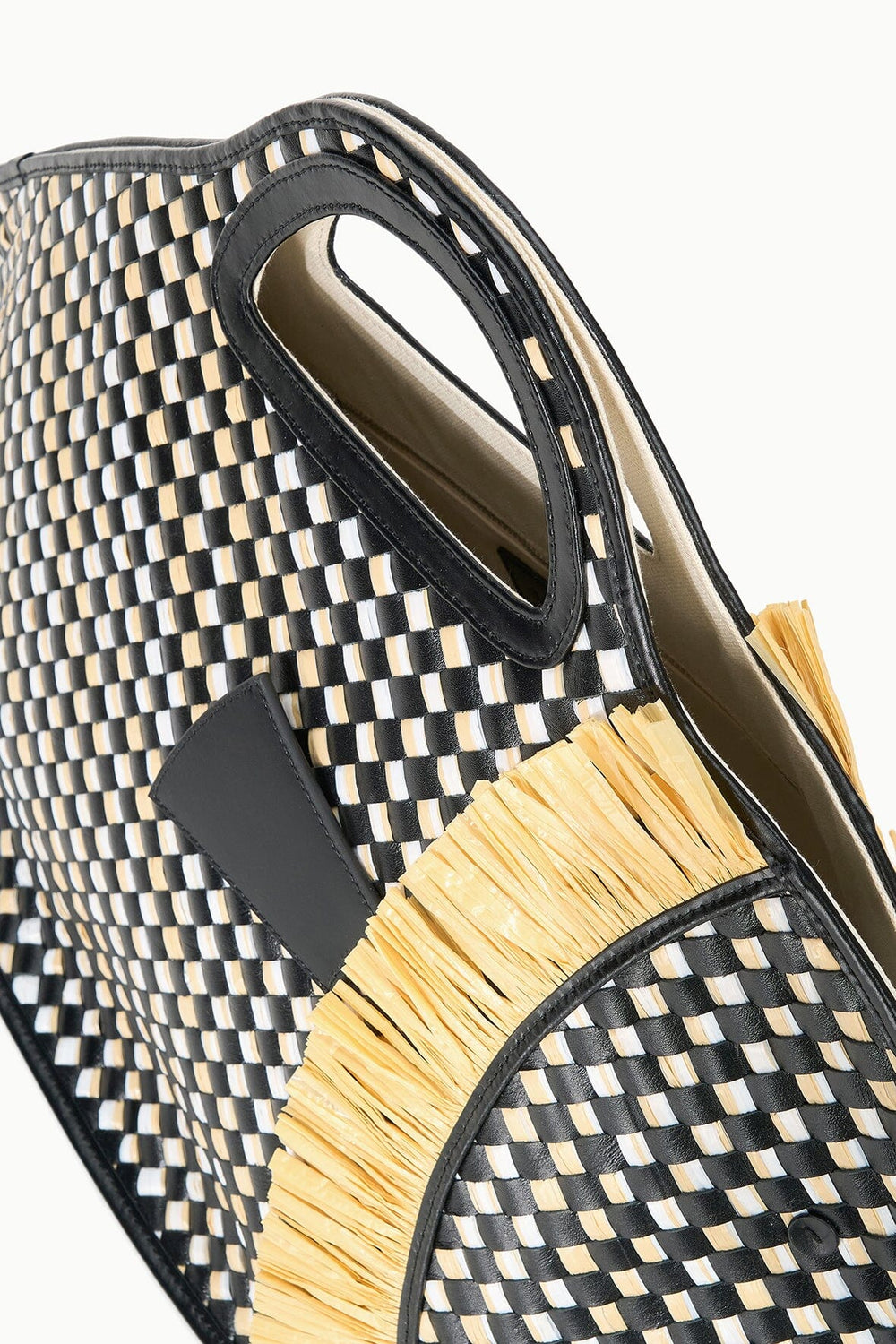 CLEO FISH BASKET TOTE BLACK/NATURAL