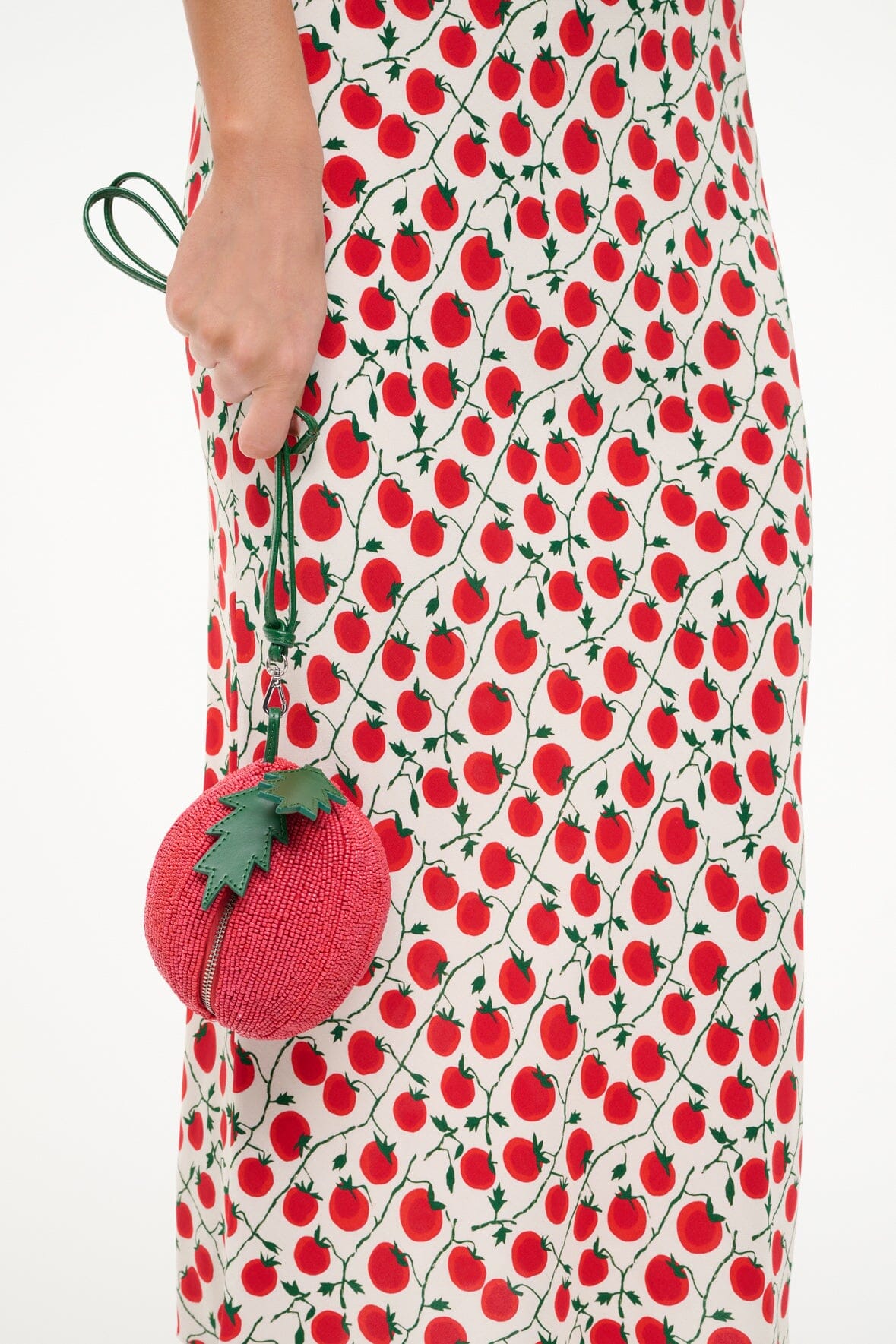 CAMPARI BEADED BAG TOMATO