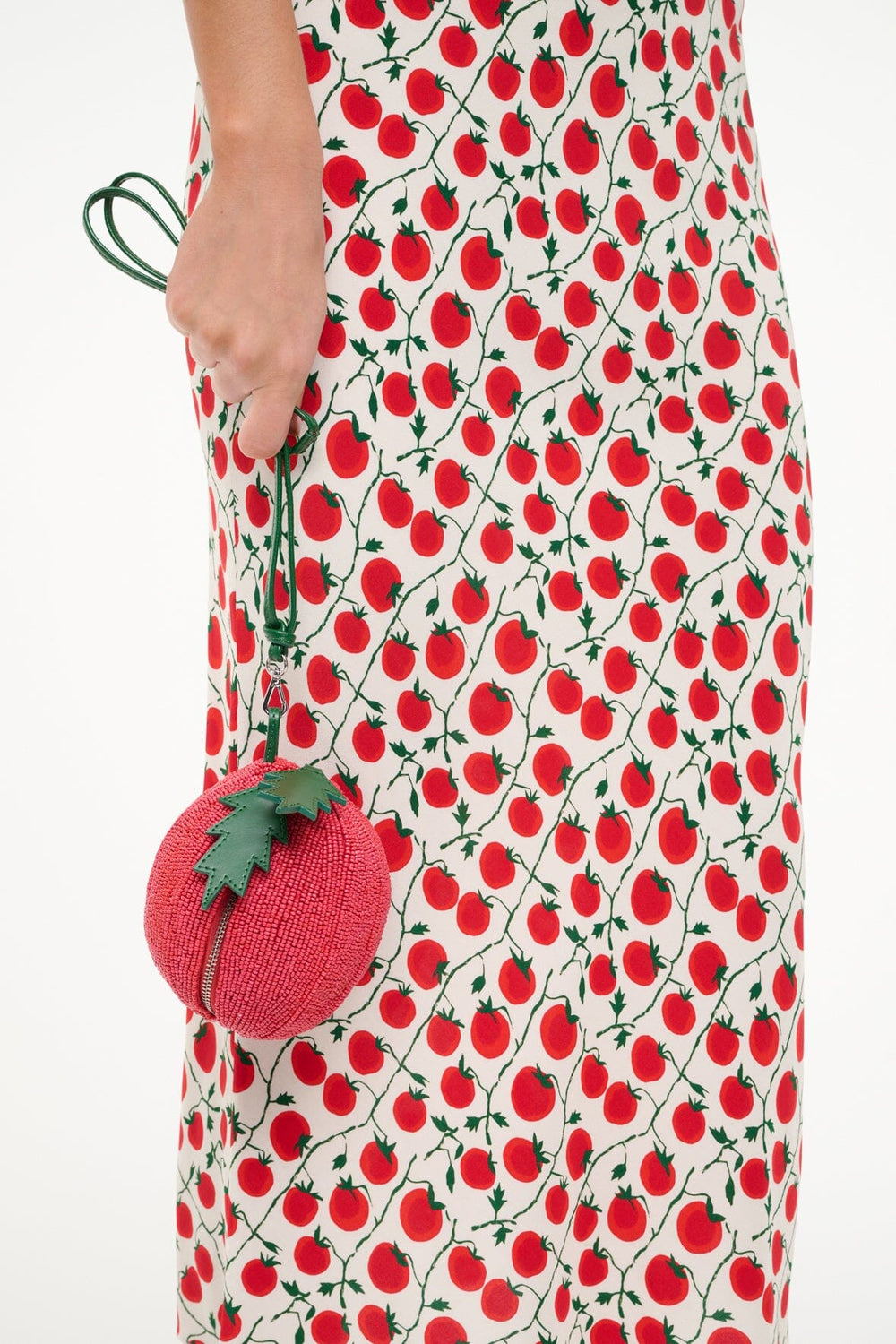 CAMPARI BEADED BAG TOMATO