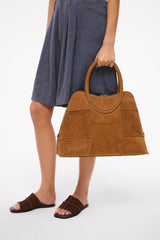 NAOMI SATCHEL TAN SUEDE
