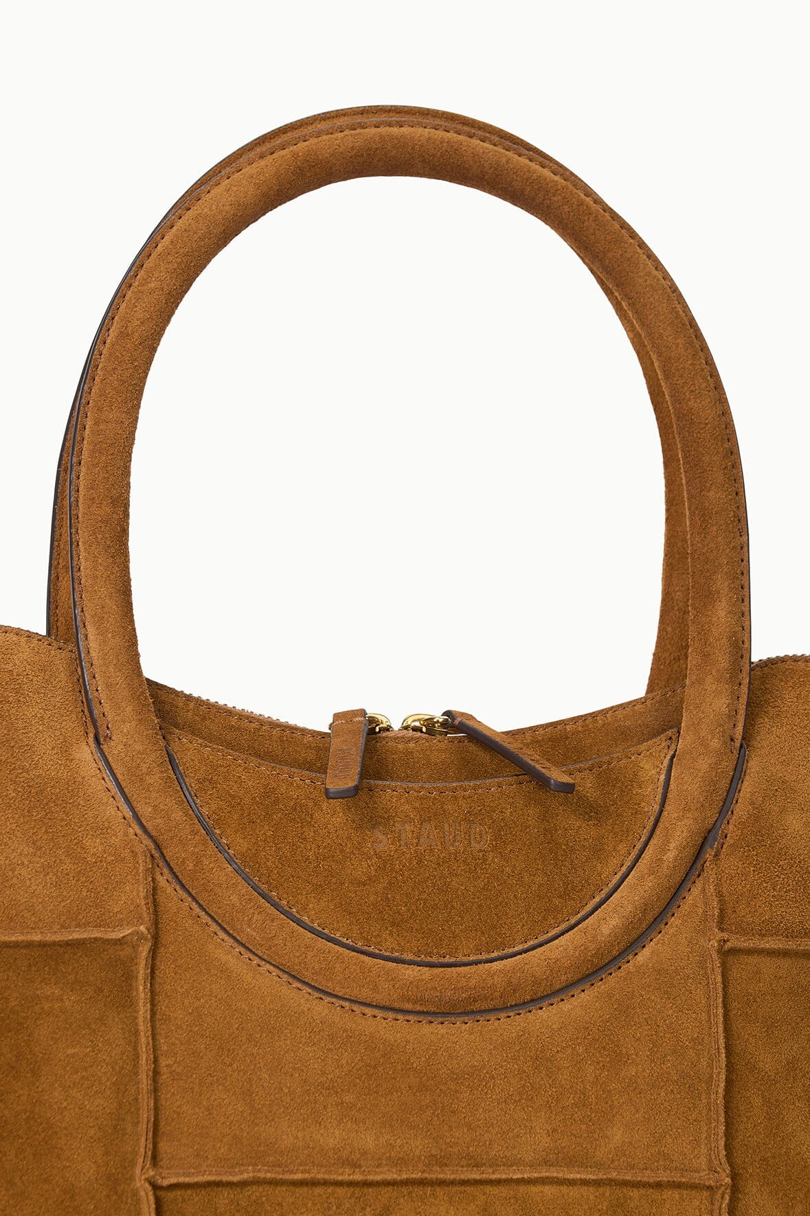 NAOMI SATCHEL TAN SUEDE