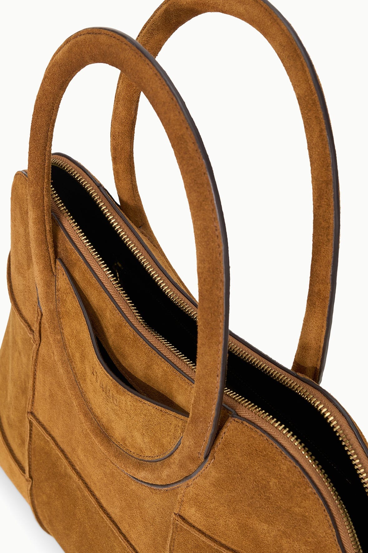 NAOMI SATCHEL TAN SUEDE