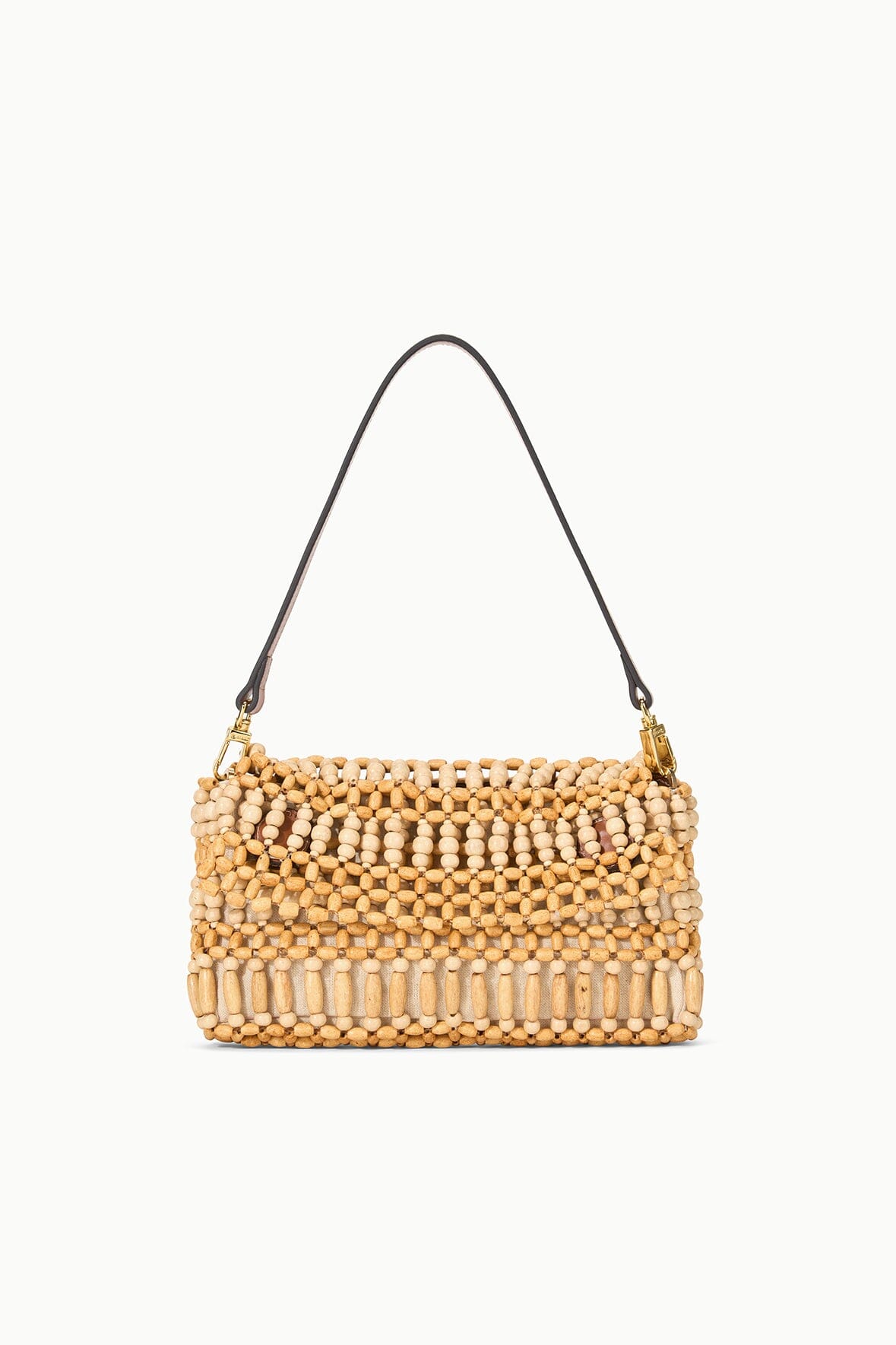 TIMMY CONVERTIBLE SHOULDER BAG NATURAL WOOD BEADS