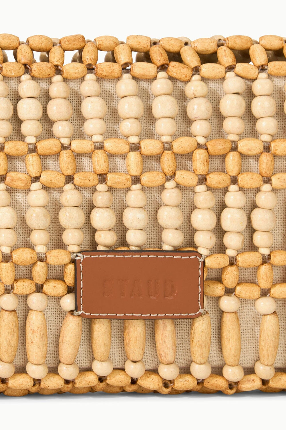TIMMY CONVERTIBLE SHOULDER BAG NATURAL WOOD BEADS
