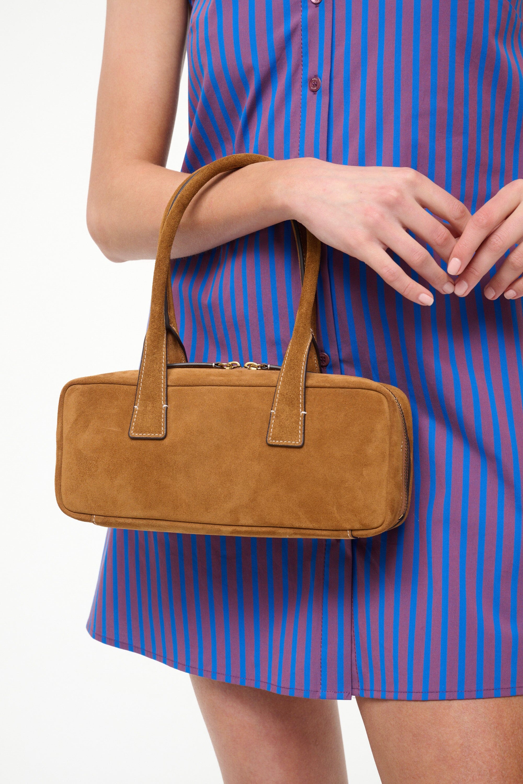 DUDE SHOULDER BAG TAN SUEDE