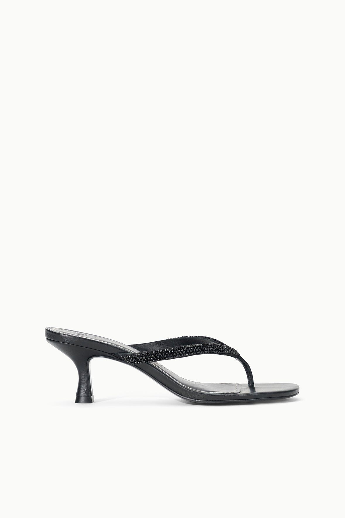 FREJA KITTEN HEEL BLACK BEADED