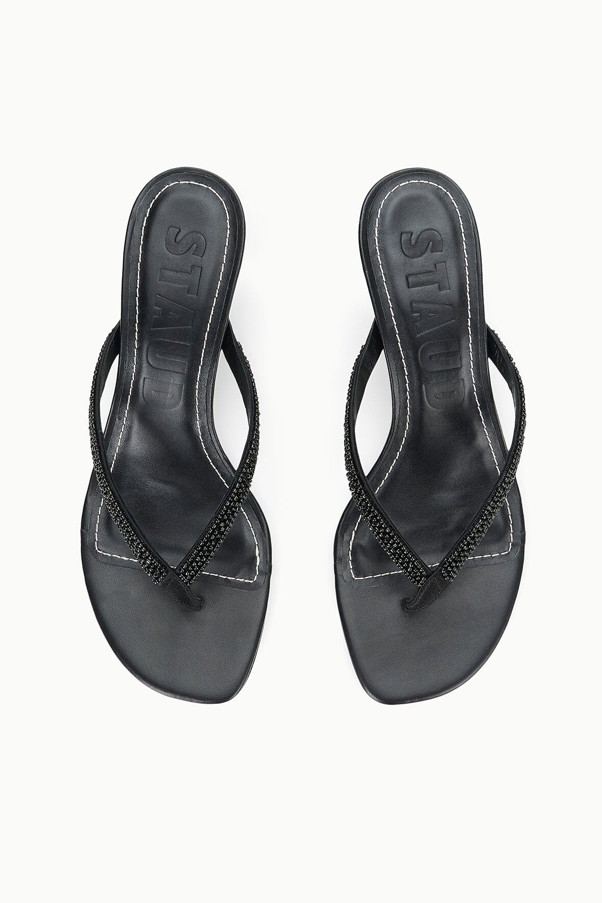 FREJA KITTEN HEEL BLACK BEADED