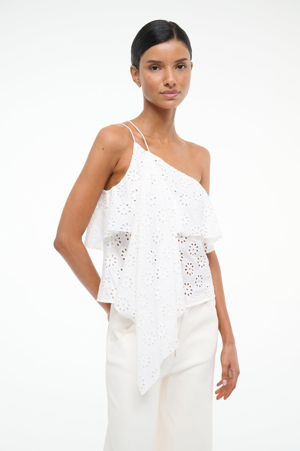 ISA TOP WHITE EYELET