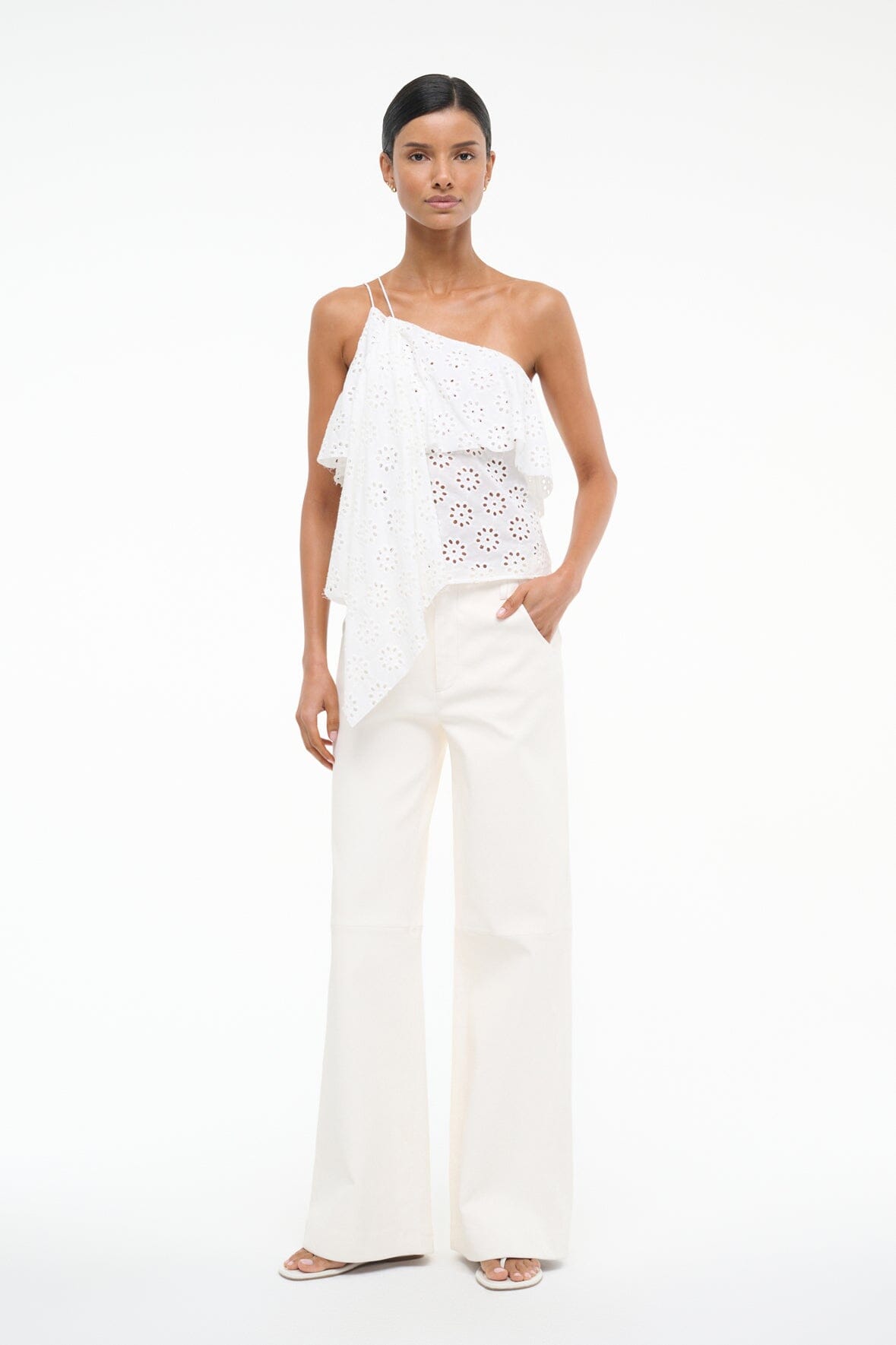 ISA TOP WHITE EYELET