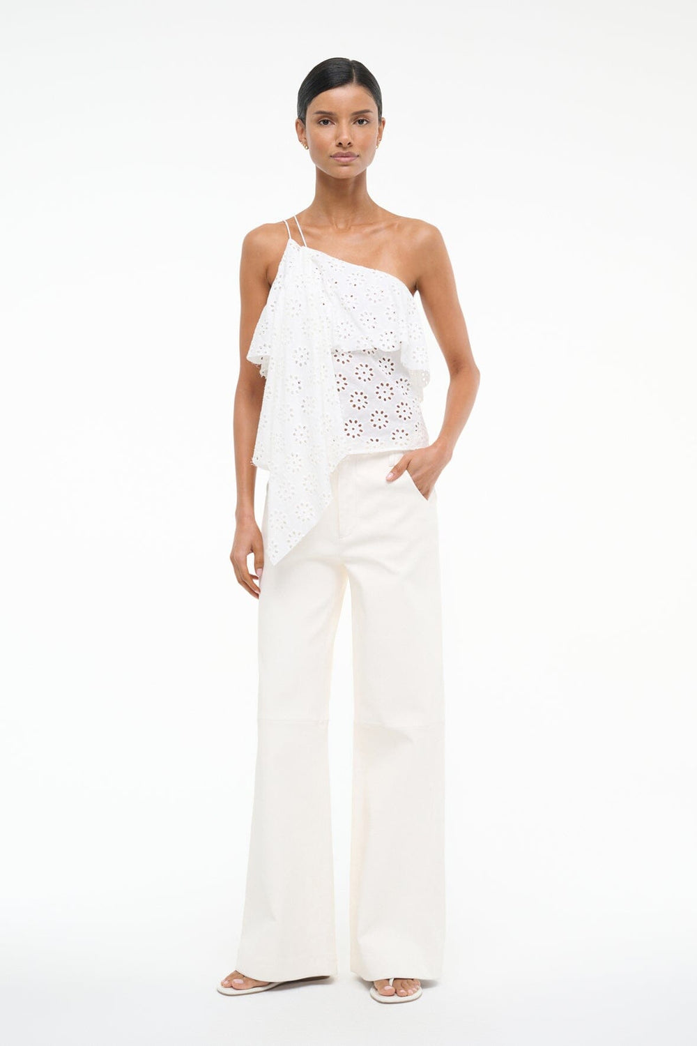 ISA TOP WHITE EYELET