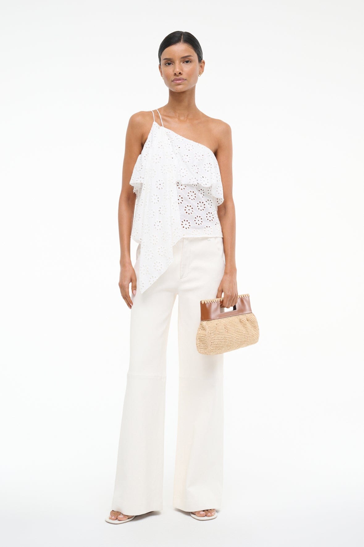 ISA TOP WHITE EYELET