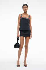 VERONICA SILK TOP BLACK