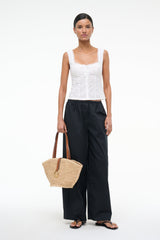 LOU TOP WHITE EYELET