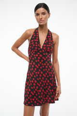 LUCCA MINI DRESS ON THE VINE BLACK
