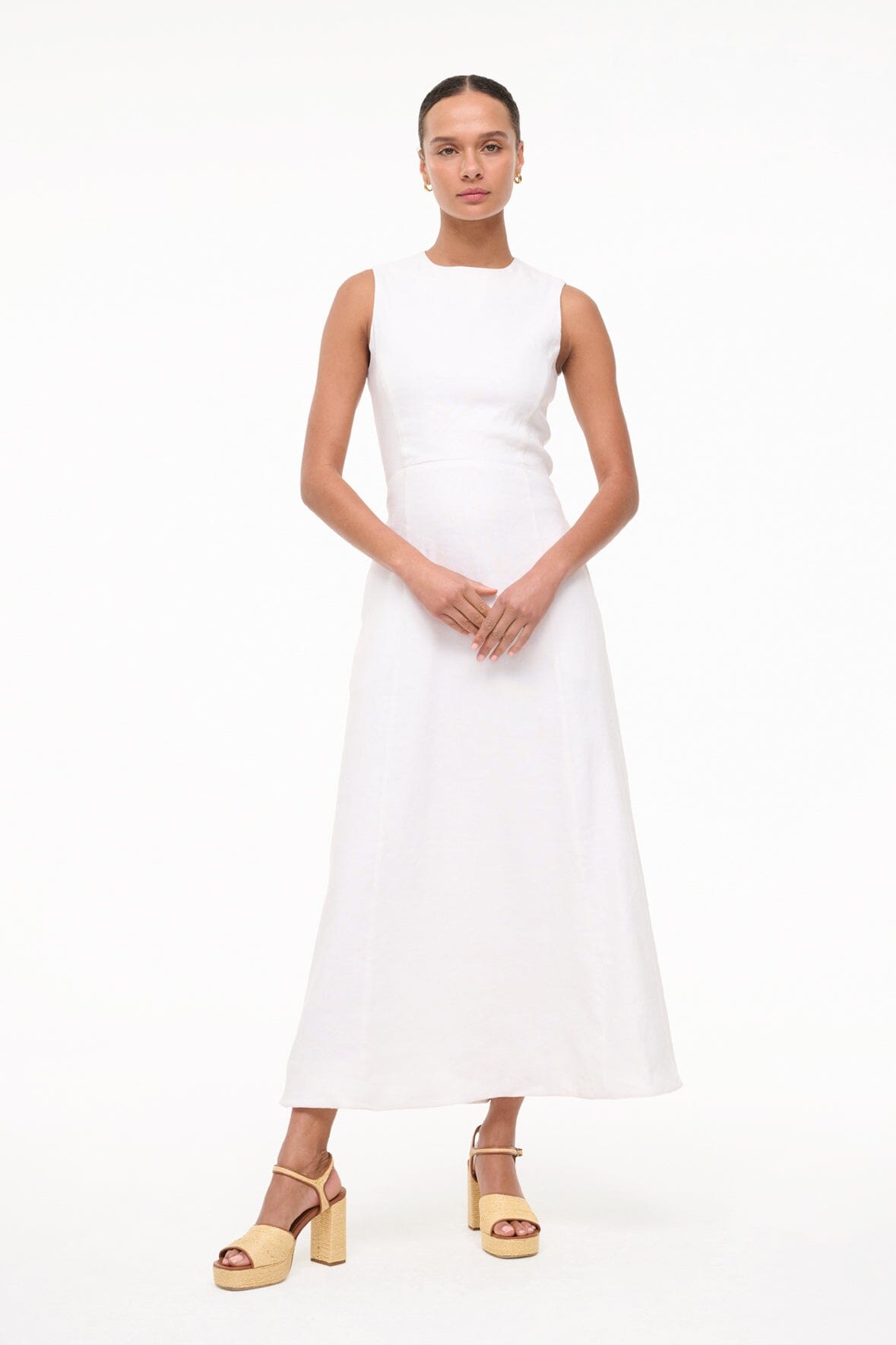 MARTINE LINEN DRESS WHITE