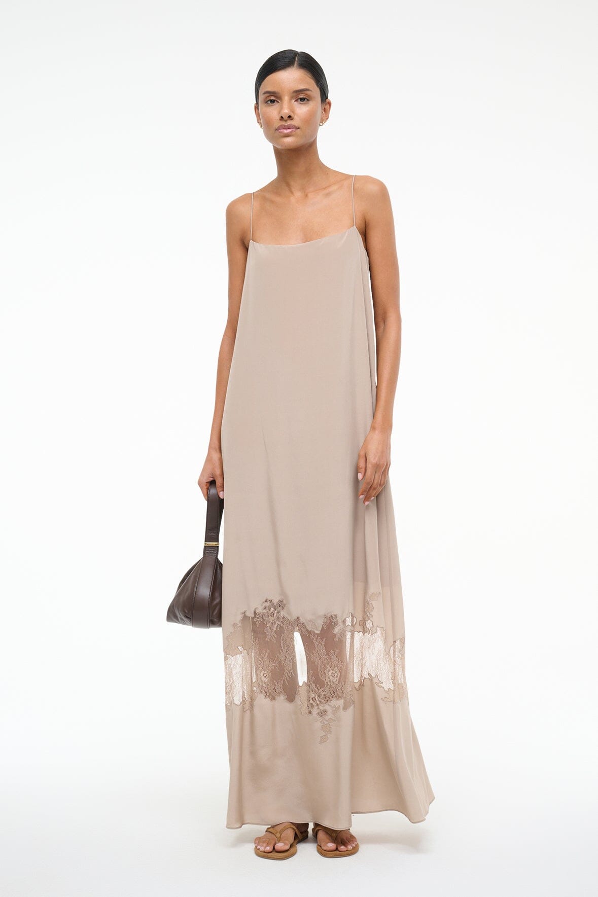 DELFINA SILK DRESS DUNE