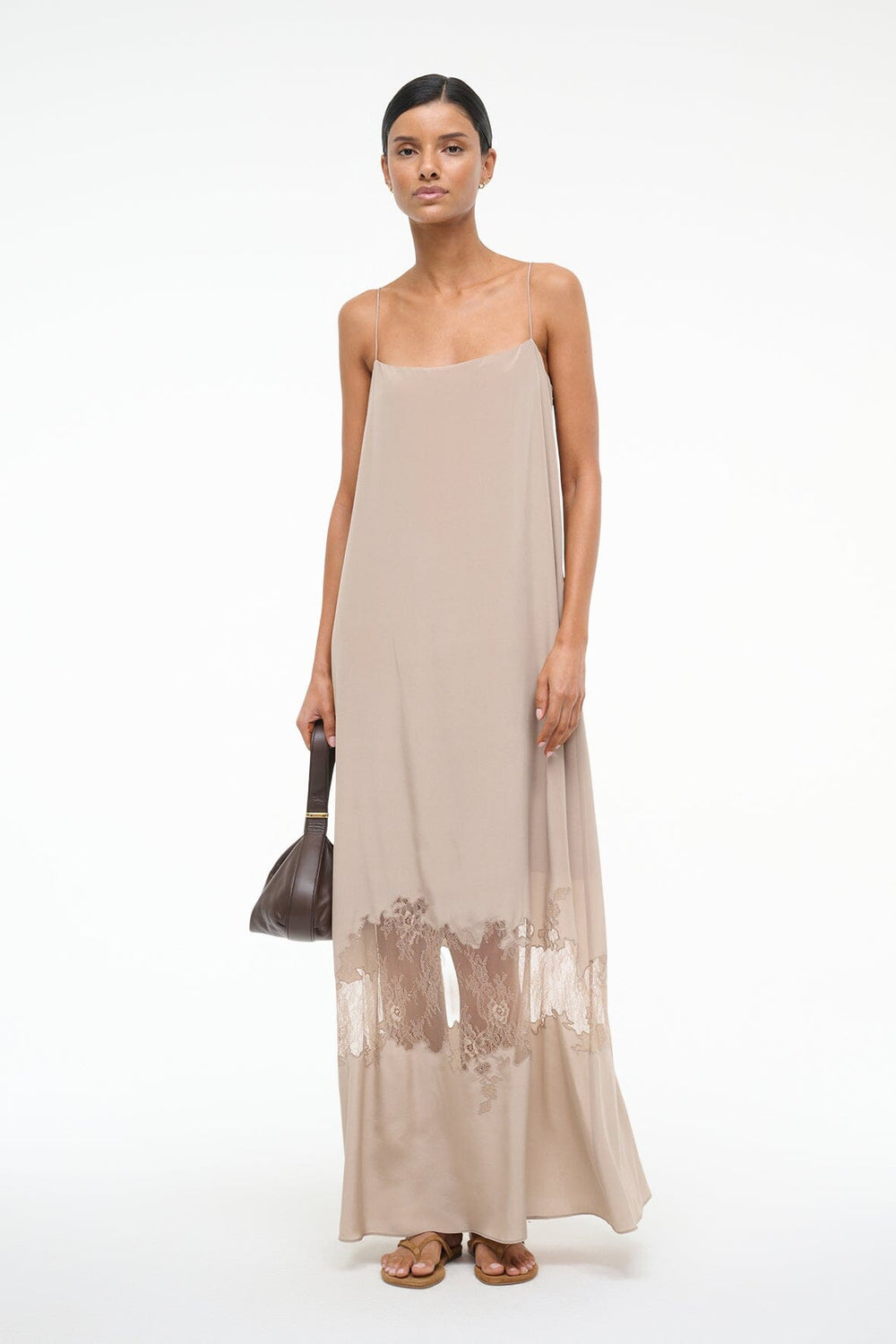 DELFINA SILK DRESS DUNE