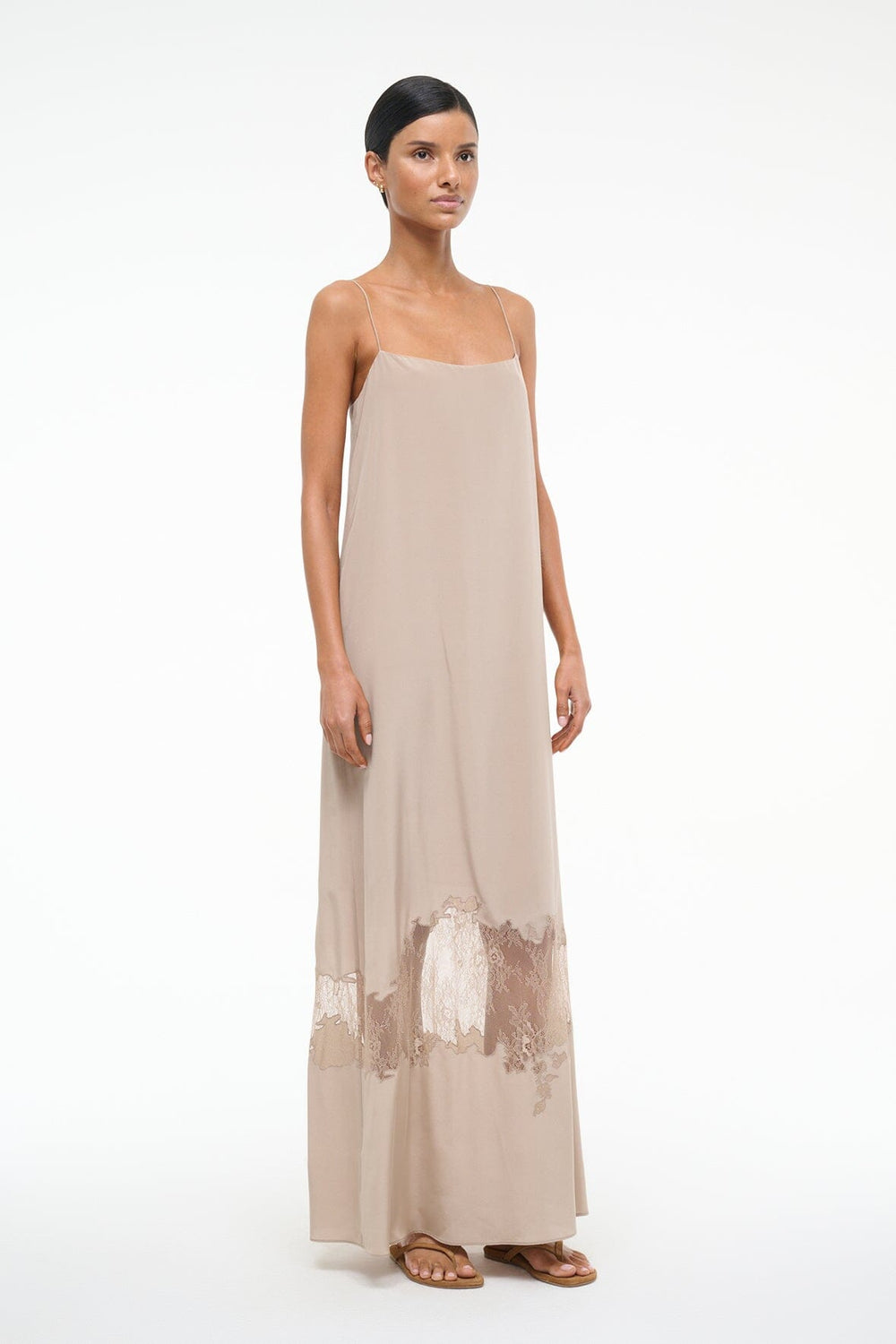 DELFINA SILK DRESS DUNE