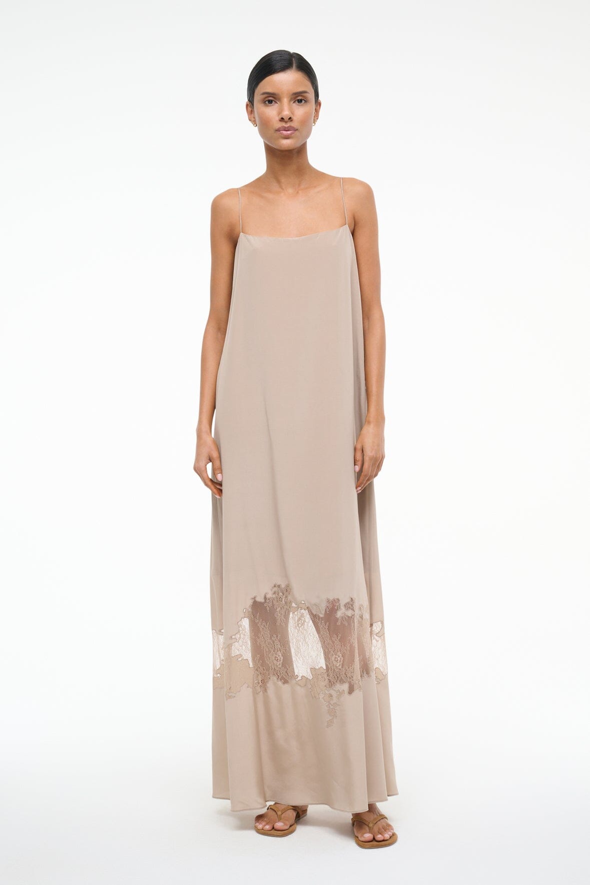 DELFINA SILK DRESS DUNE