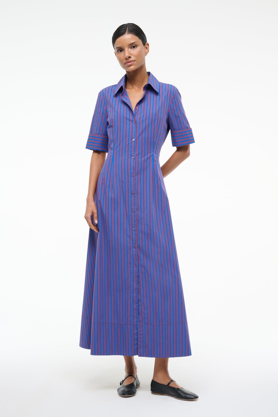 JOAN DRESS ATLAS STRIPE