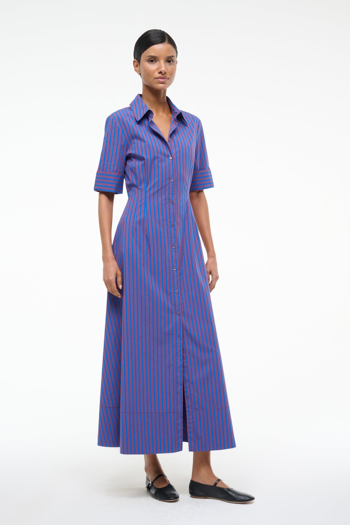 JOAN DRESS ATLAS STRIPE