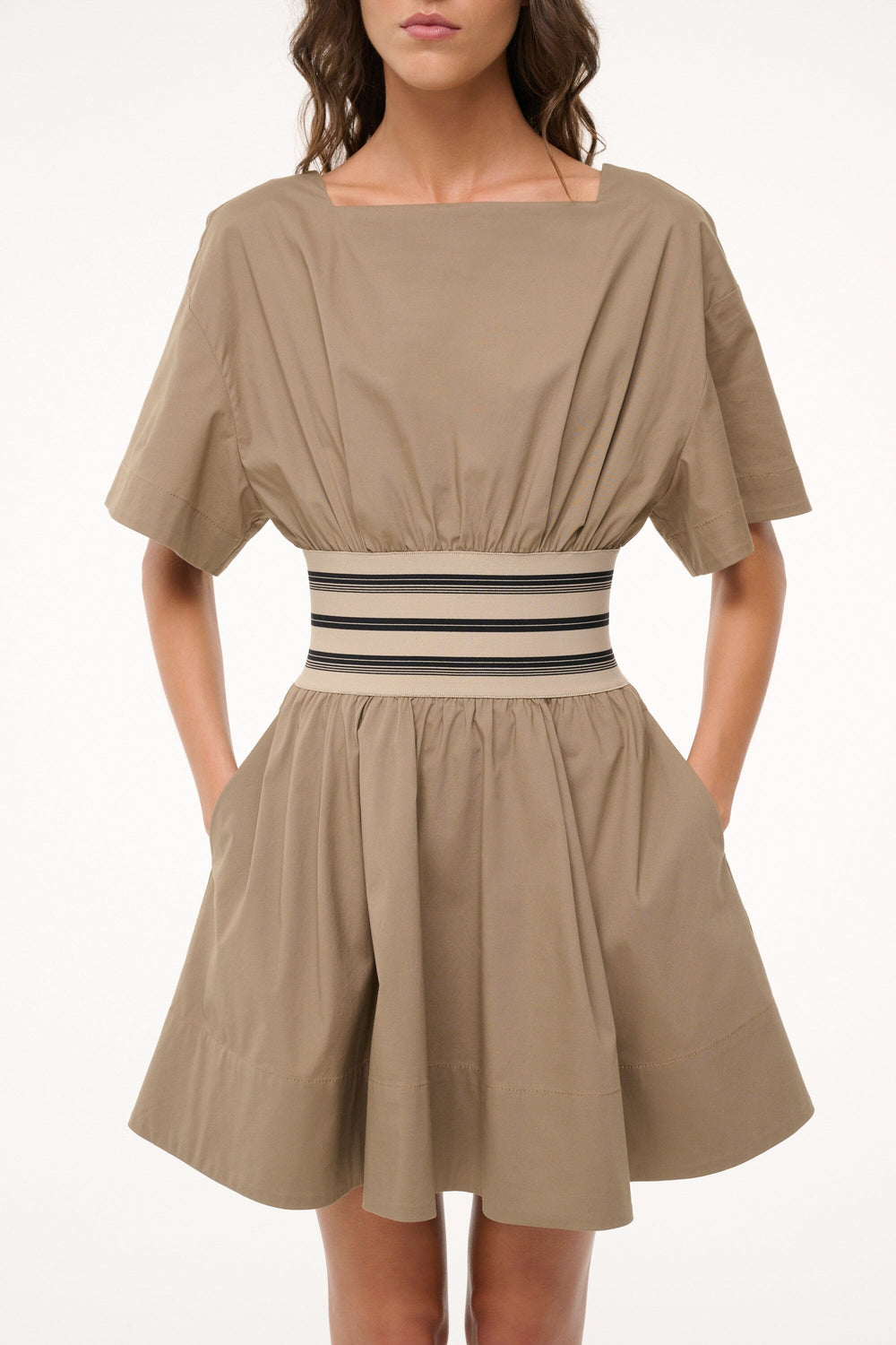 AMY MINI DRESS TAUPE