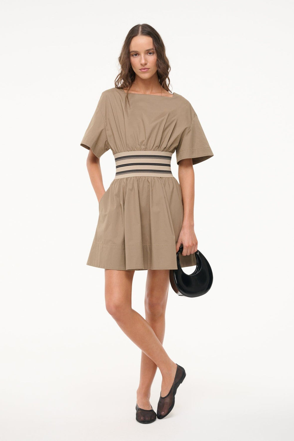 AMY MINI DRESS TAUPE