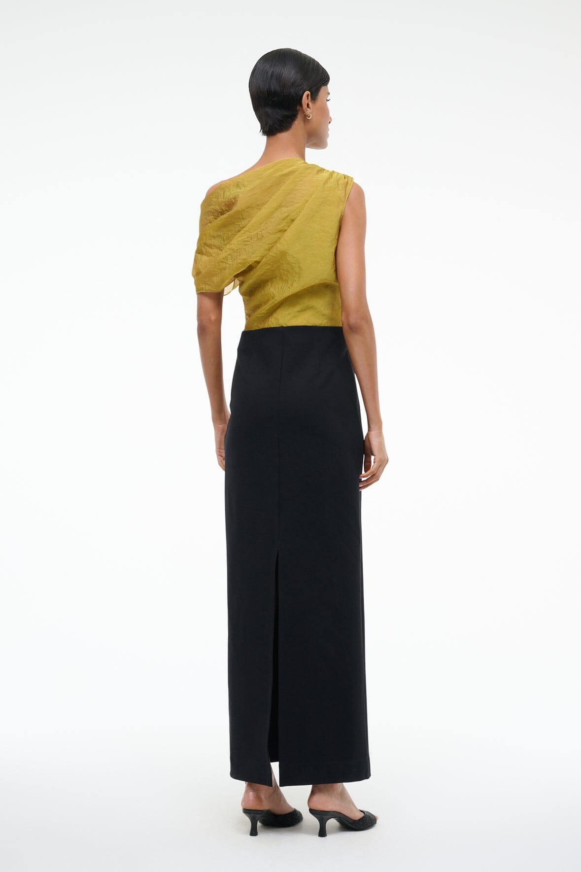 TOPAZ DRESS CHARTREUSE/BLACK