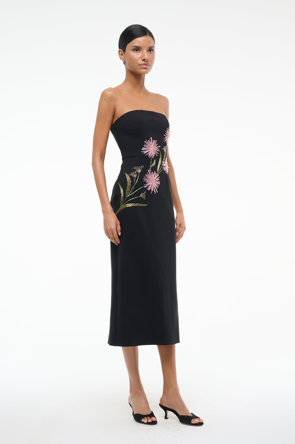 BROOKE DRESS DAHLIA DAYDREAM BLACK