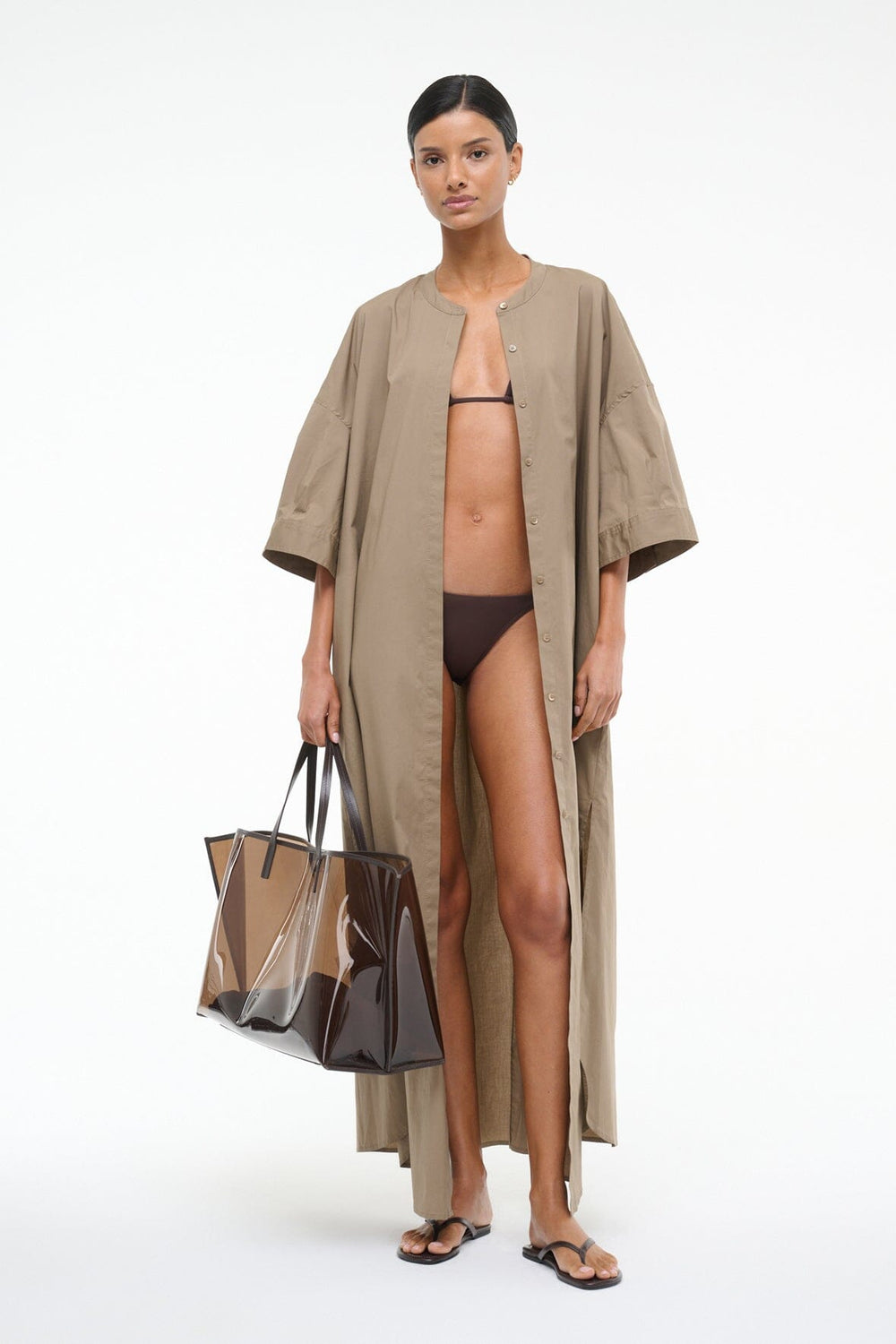 ENZO MAXI DRESS TAUPE