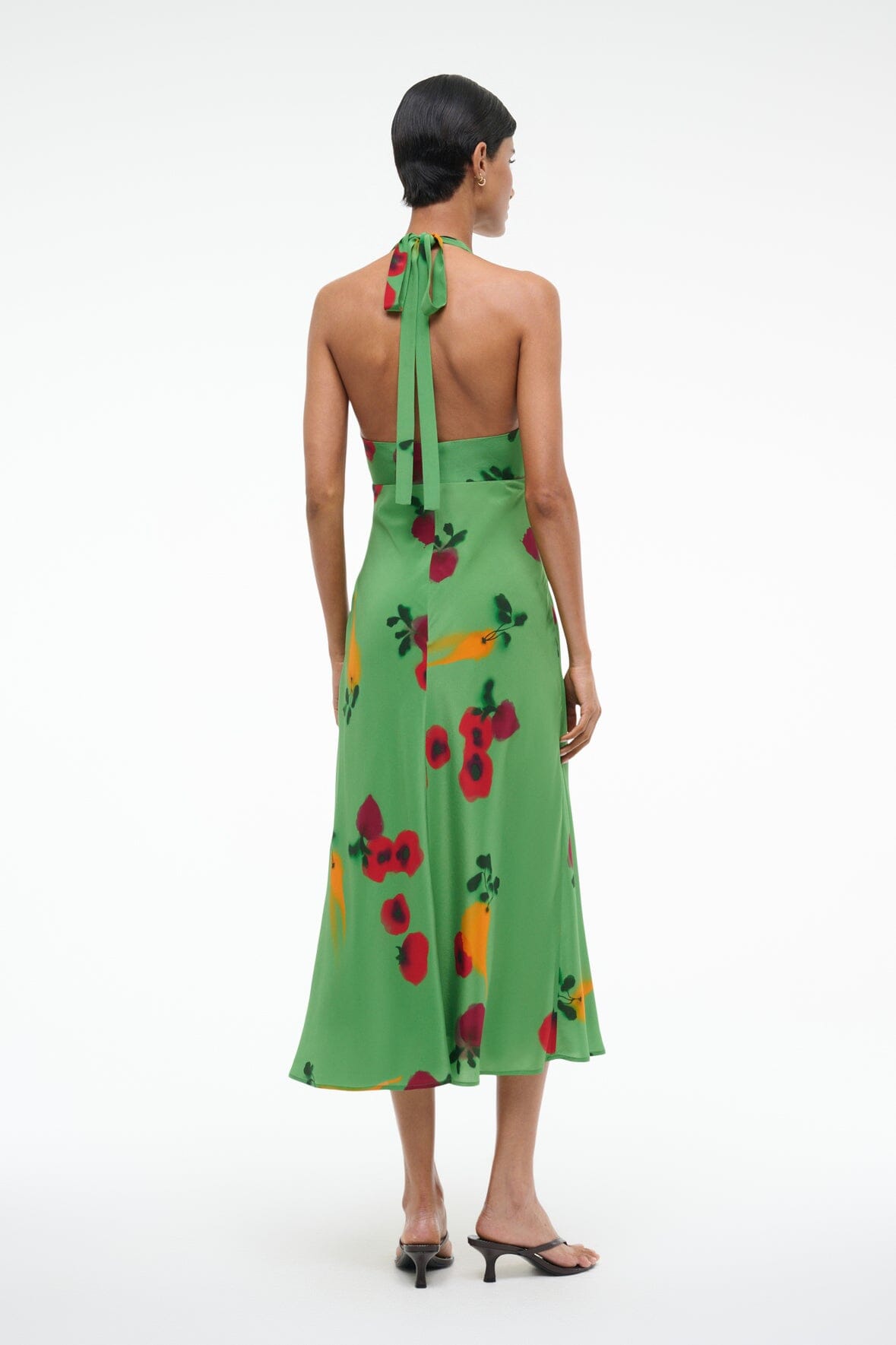 LUCCA SILK DRESS FARMERS MARKET LEAF