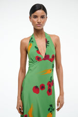 LUCCA SILK DRESS FARMERS MARKET LEAF