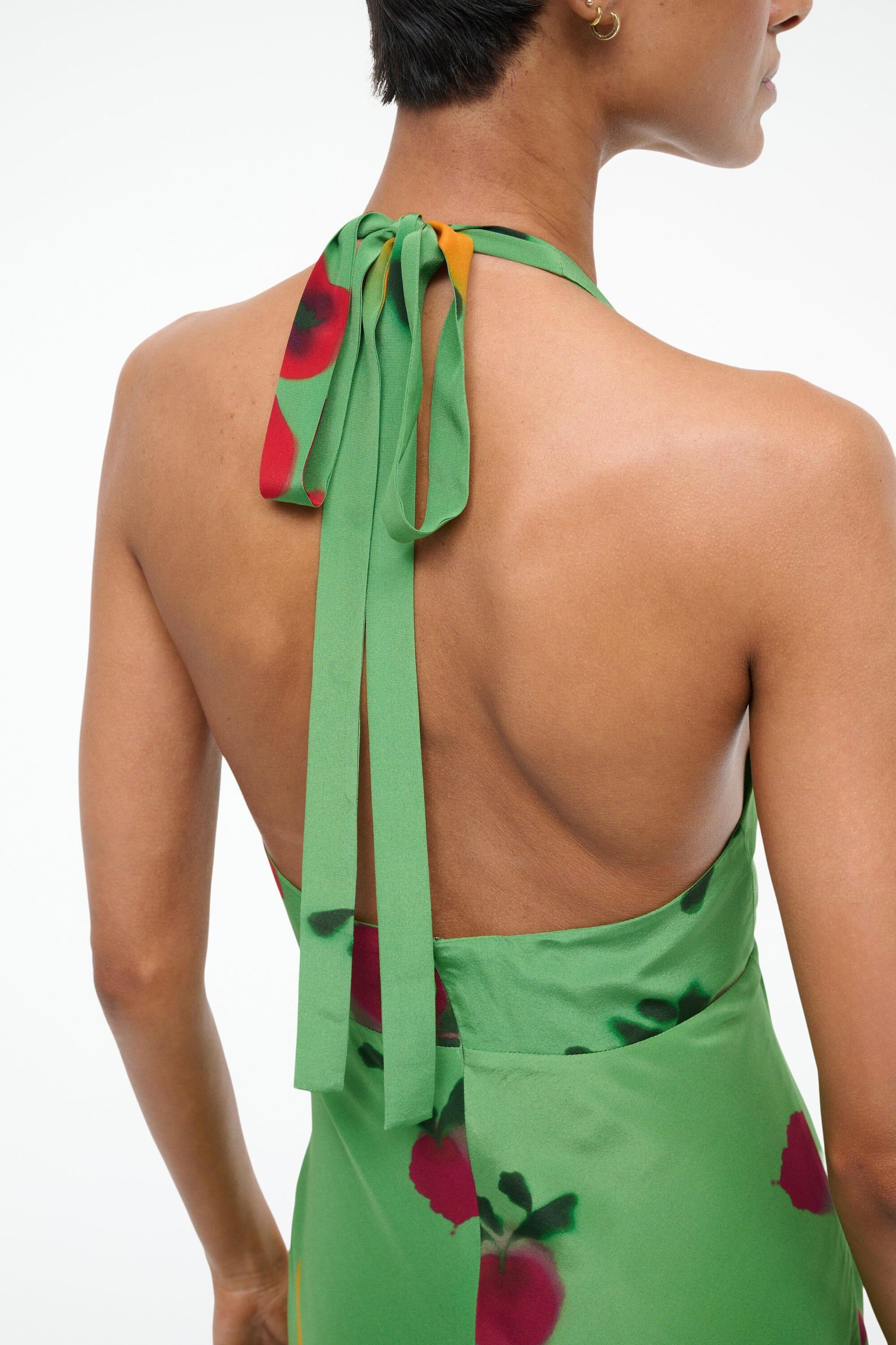LUCCA SILK DRESS FARMERS MARKET LEAF