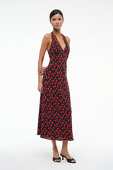 LUCCA DRESS ON THE VINE BLACK