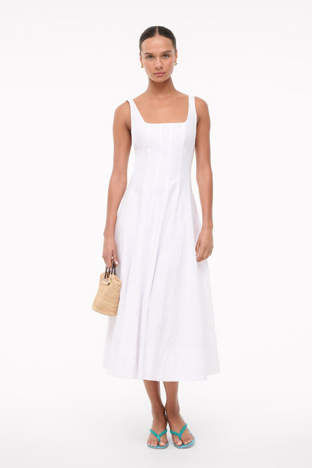 WELLS DRESS WHITE EMBROIDERY