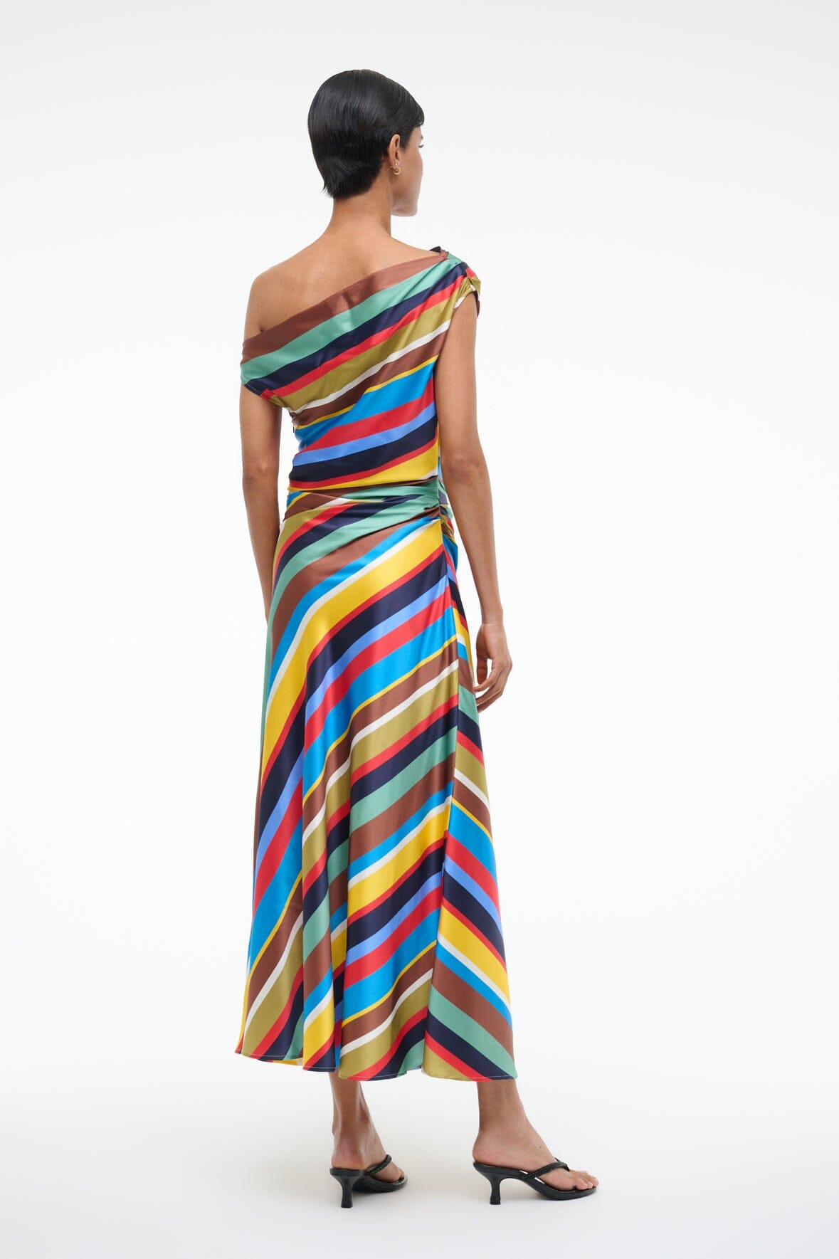 PHARE SILK DRESS MARKET STRIPE