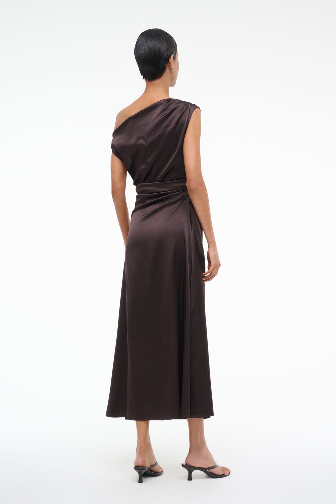 PHARE SILK DRESS EARTH
