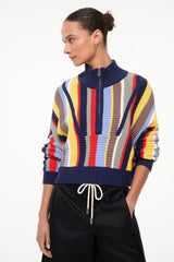 CROPPED HAMPTON SWEATER MARKET STRIPE