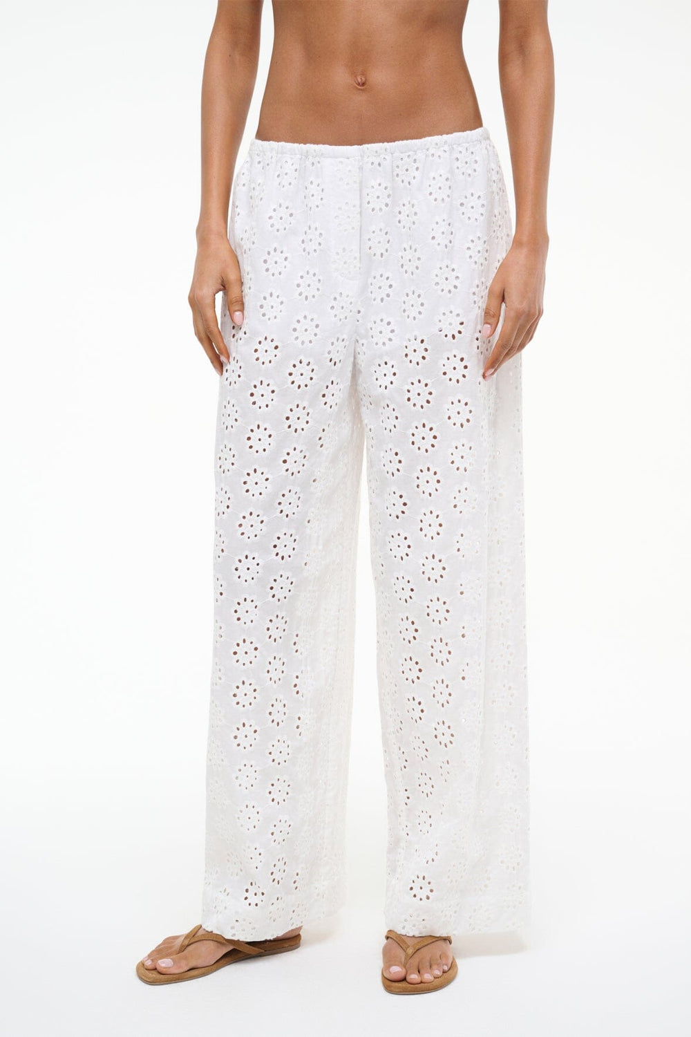 BONFIRE PANT WHITE EYELET