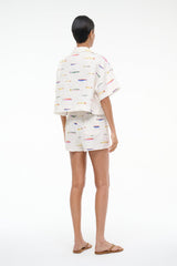 PADDLE LINEN SHORT POP SARDINES IVORY