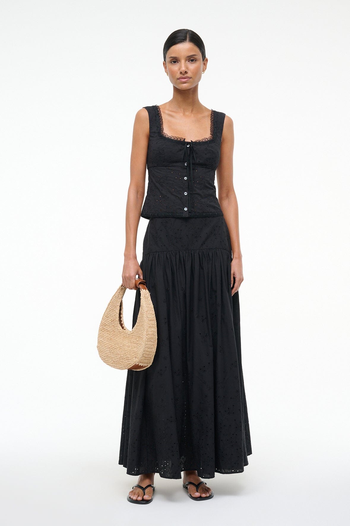 PROCIDA SKIRT BLACK EYELET
