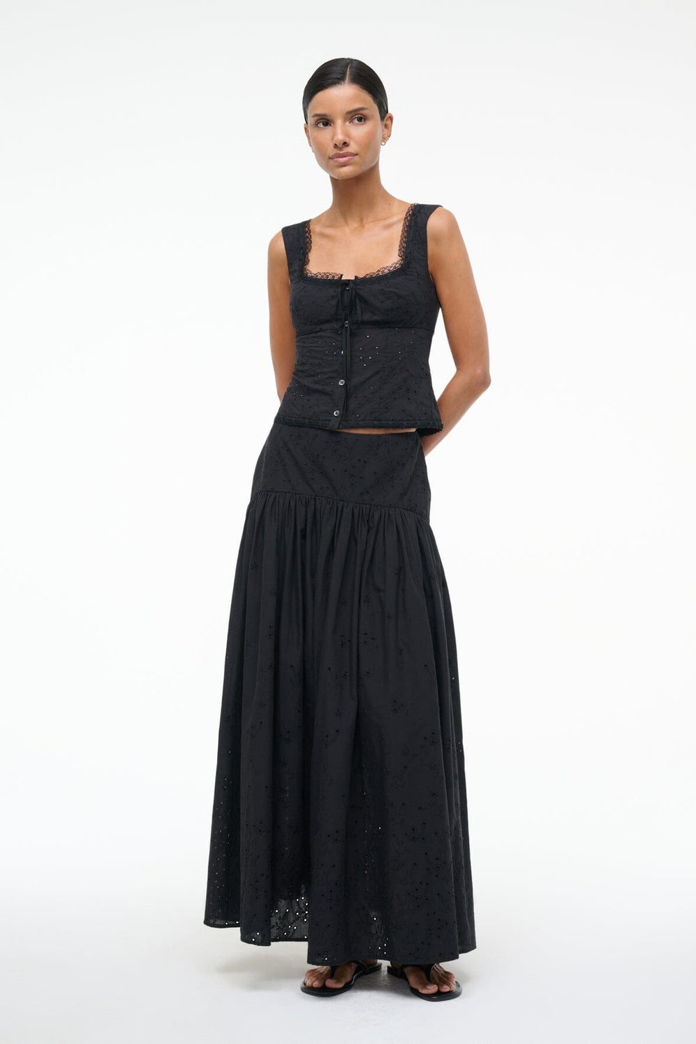 PROCIDA SKIRT BLACK EYELET