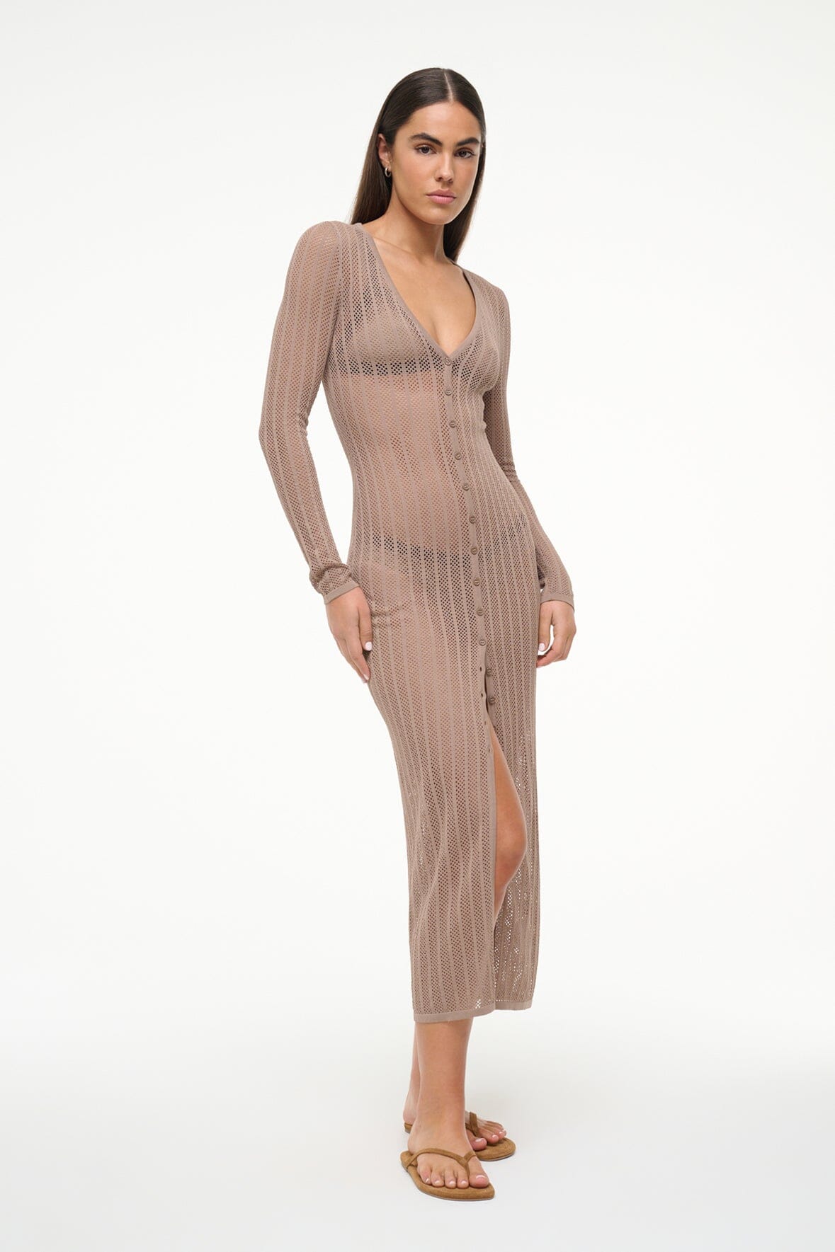 SHOKO COVERUP DRESS TAUPE