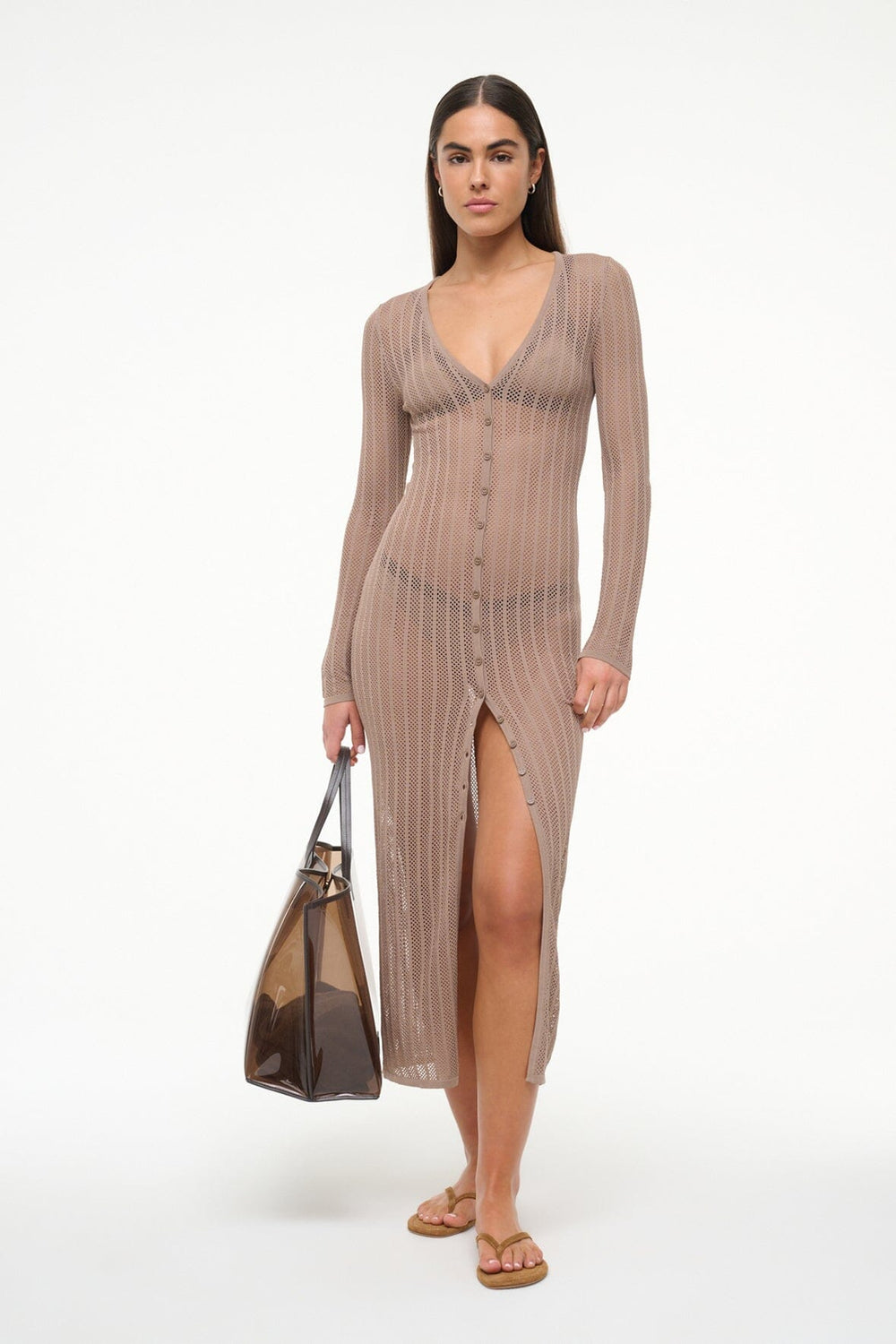 SHOKO COVERUP DRESS TAUPE