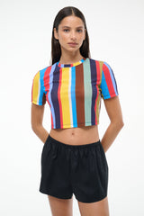 FERNANDA COVERUP TOP MARKET STRIPE
