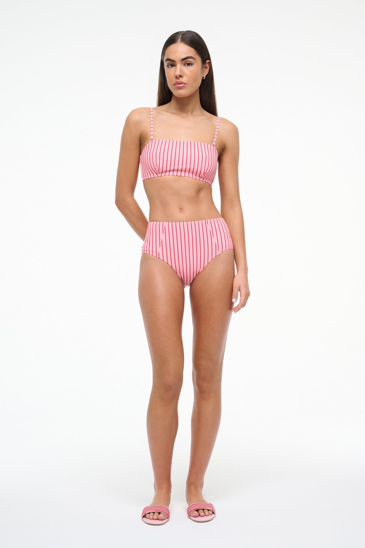DEVON HIGH RISE BIKINI BOTTOM MONTAUK STRIPE