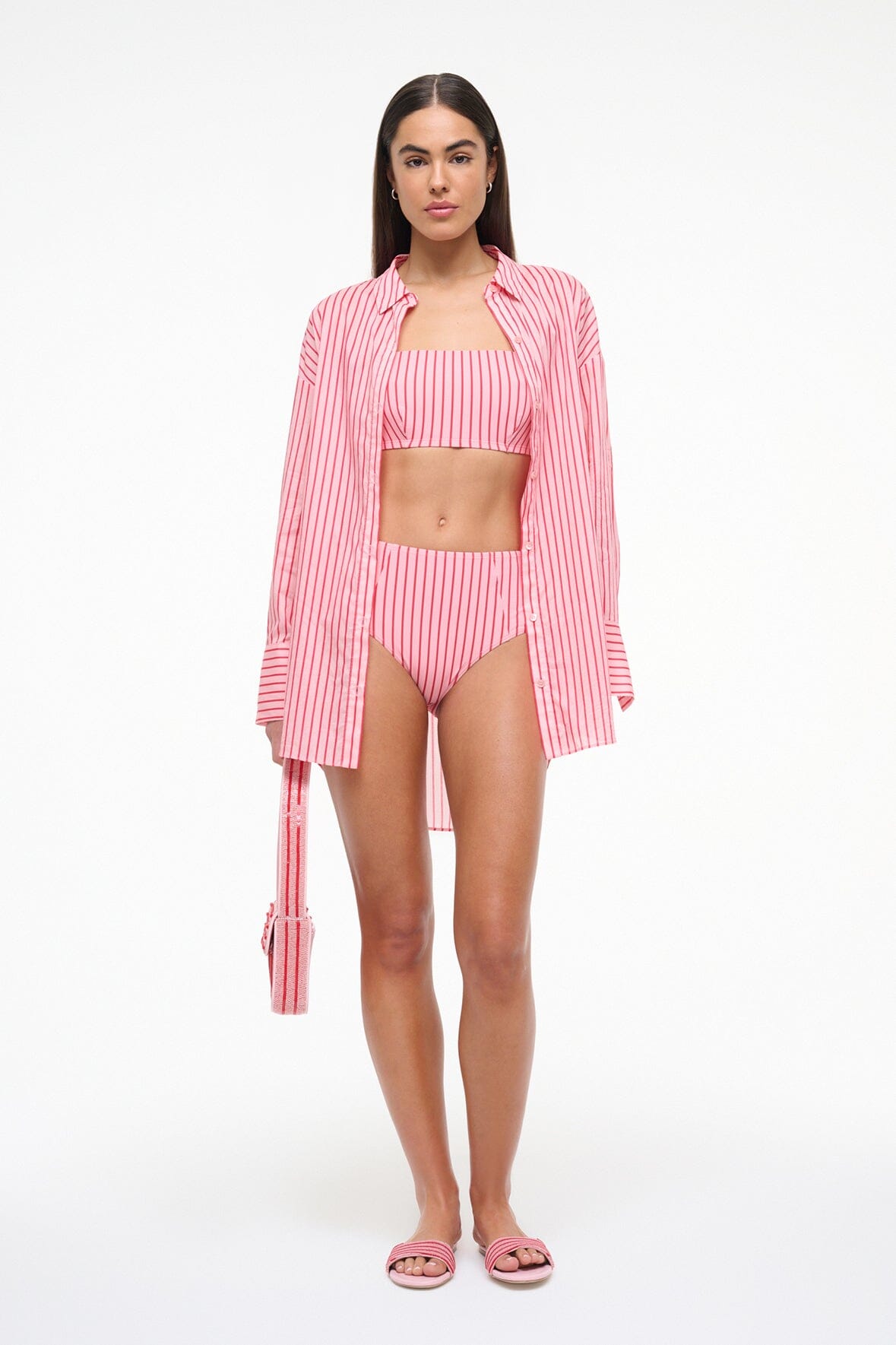 DEVON HIGH RISE BIKINI BOTTOM MONTAUK STRIPE